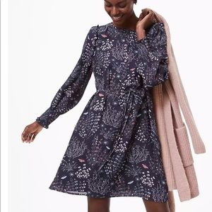 LOFT | Butterfly Forest Shirtdress Size LP